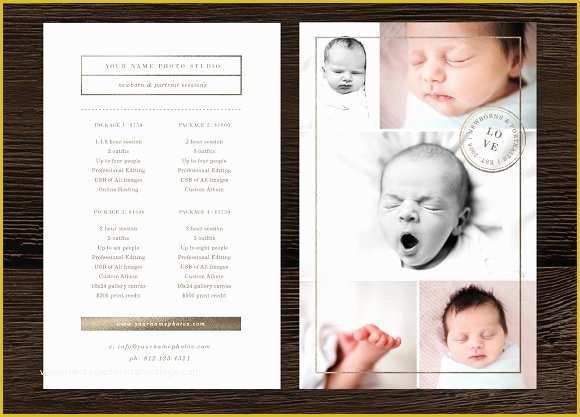 Photography Price List Template Free Download Of Newborn Graphy Pricing Guide Flyer Templates