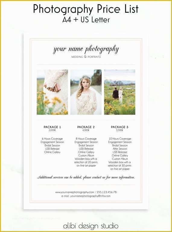 Photography Price List Template Free Download Of Pricing Template Price List Pricing Guide Graphy
