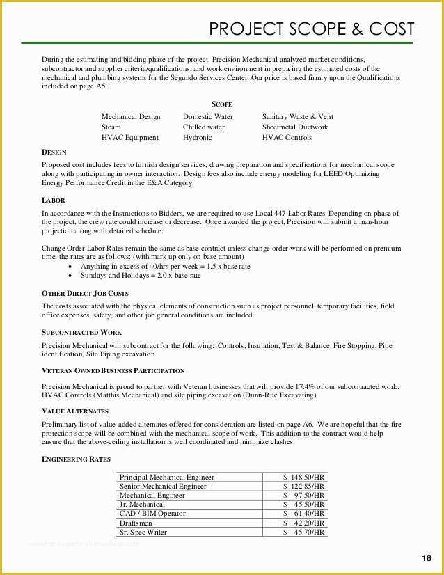 Plumbing Proposal Template Free Of Plumbing Bid Proposal Template