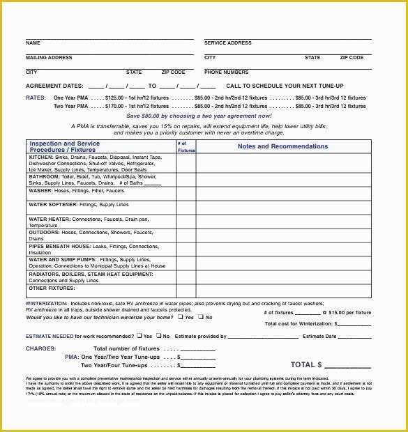 Plumbing Proposal Template Free Of Plumbing Contractor Proposal forms Roofing Contract