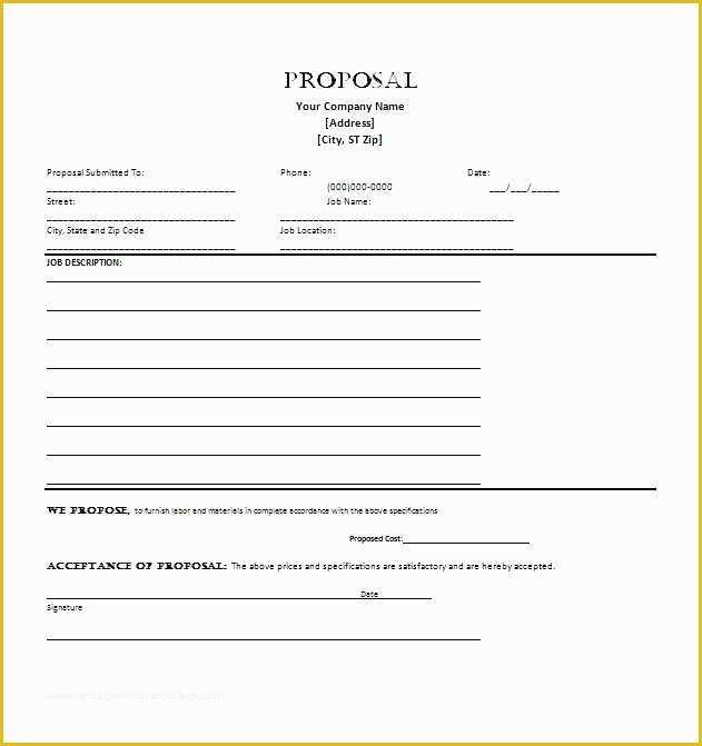 Plumbing Proposal Template Free Of Plumbing Proposal form Template Bid – Onbo Tenan