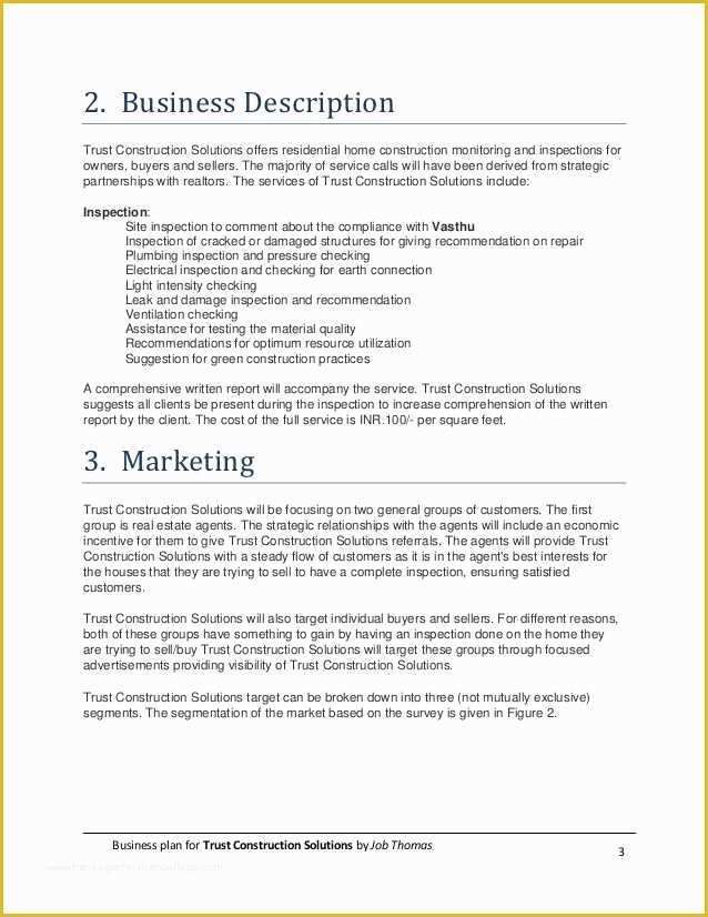 plumbing business plan template pdf