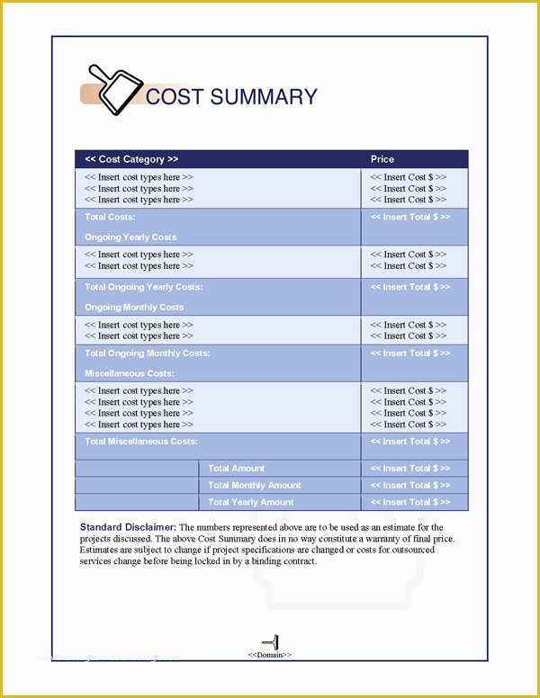 Plumbing Proposal Template Free Of Proposal Pack Janitorial 1 software Templates Samples