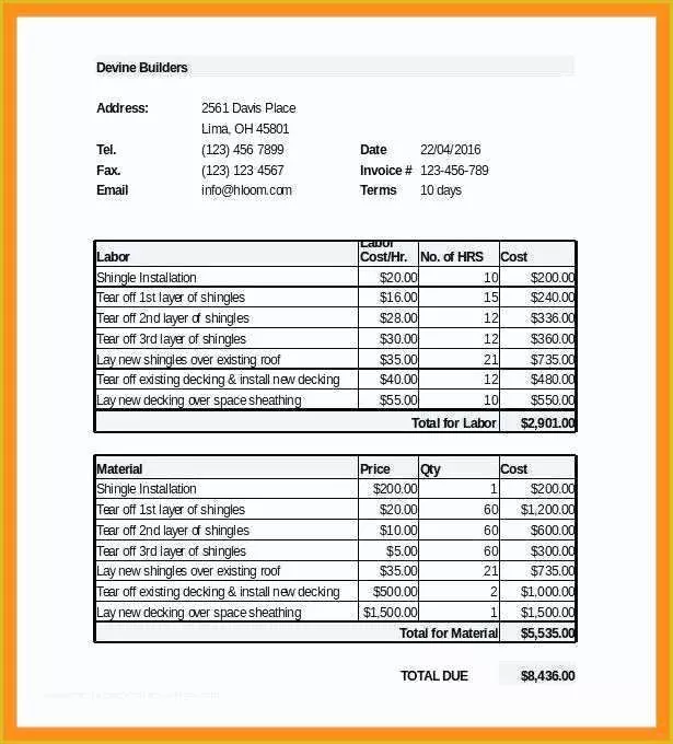 plumbing-price-list-template