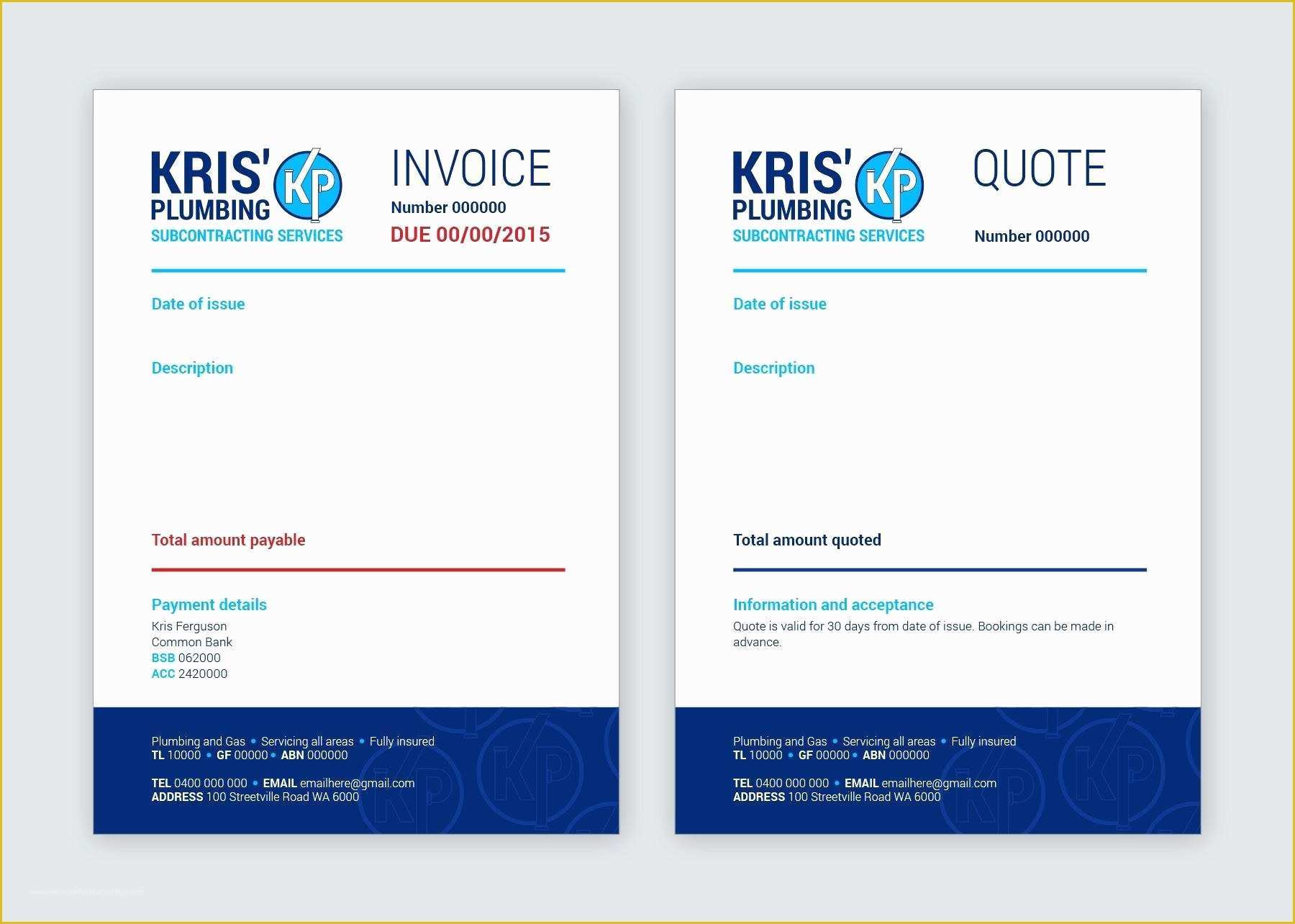 Plumbing Quotation Templates Free Of Plumbing Quotation Template