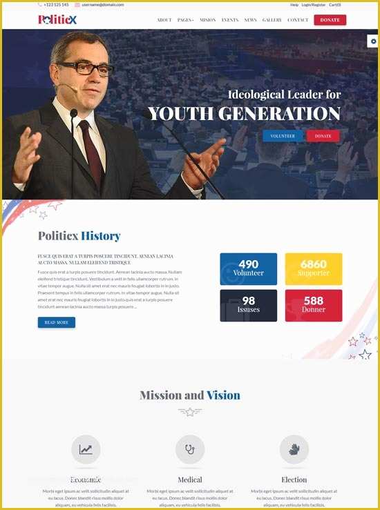 Political Campaign Templates Free Of 40 Best Political Website Templates 2018 Freshdesignweb