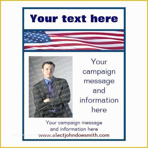 Political Campaign Templates Free Of American Flag Election Campaign Flyer Template