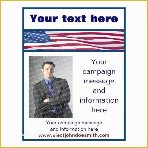 Political Campaign Templates Free Of American Flag Election Campaign Flyer Template