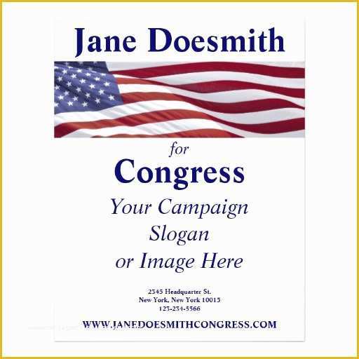 Political Campaign Templates Free Of Patriotic Political Campaign Personalised Flyer