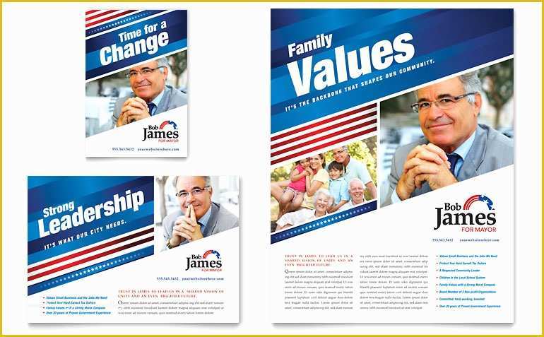 Political Campaign Templates Free Of Political Campaign Flyer &amp; Ad Template Word &amp; Publisher