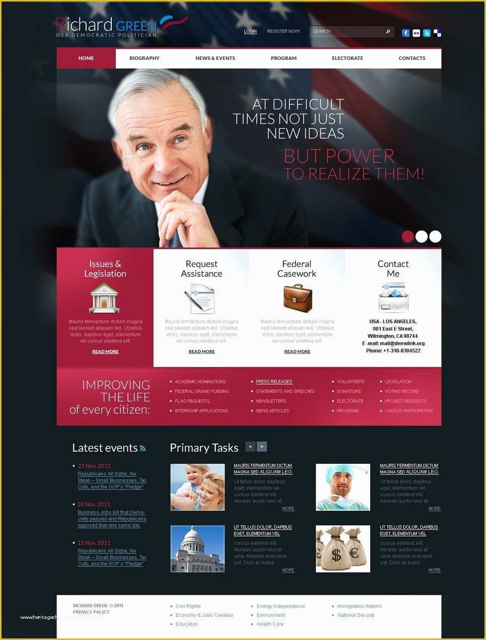 Political Campaign Templates Free Of Political Candidate Psd Template