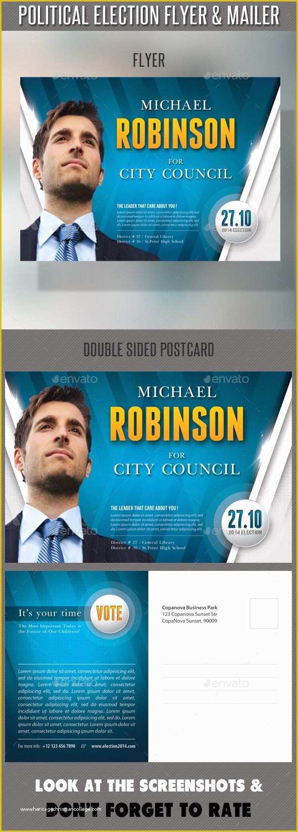 Political Campaign Templates Free Of Political Election Flyer and Mailer Template