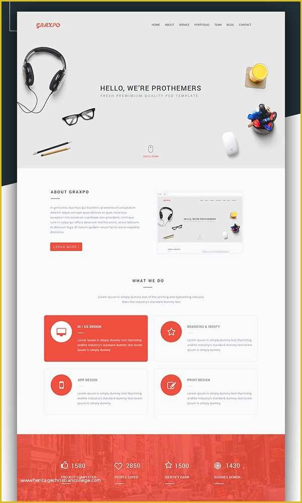 Portfolio Template Free Of 201 Amazing Free Psd Website Templates