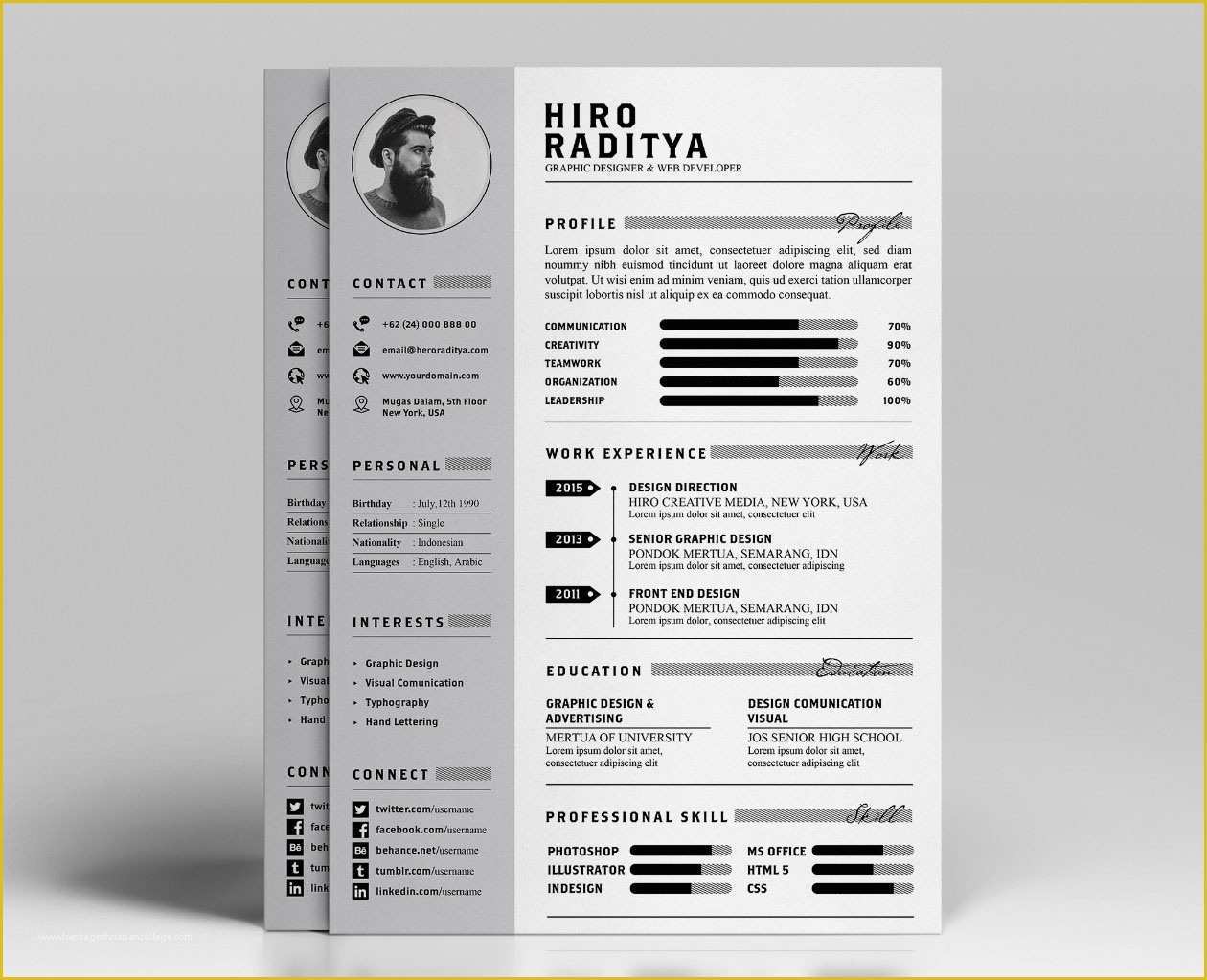 Portfolio Template Free Of Resume & Portfolio Template Ya