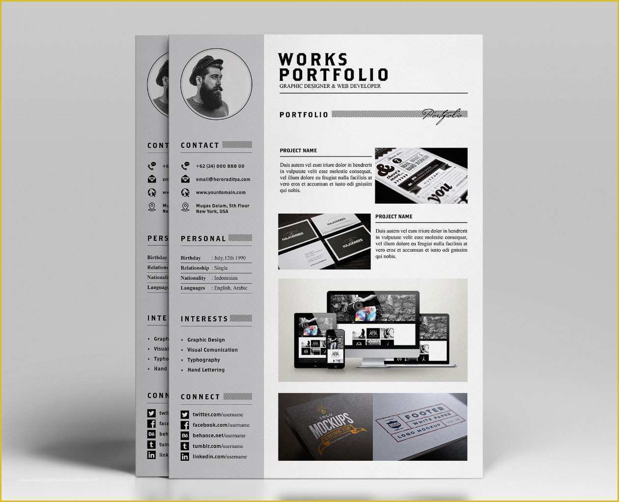 Portfolio Template Free Of Resume & Portfolio Template Ya