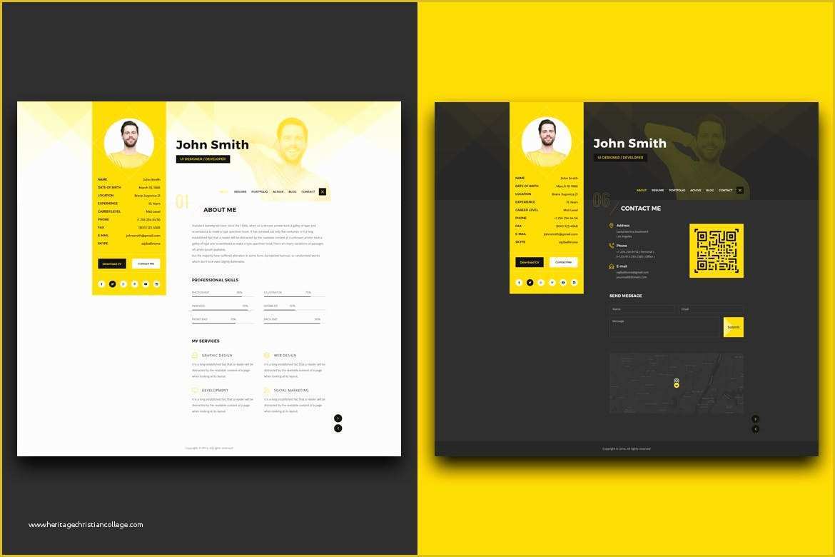 Portfolio Template Free Of the Best Cv & Resume Templates 50 Examples