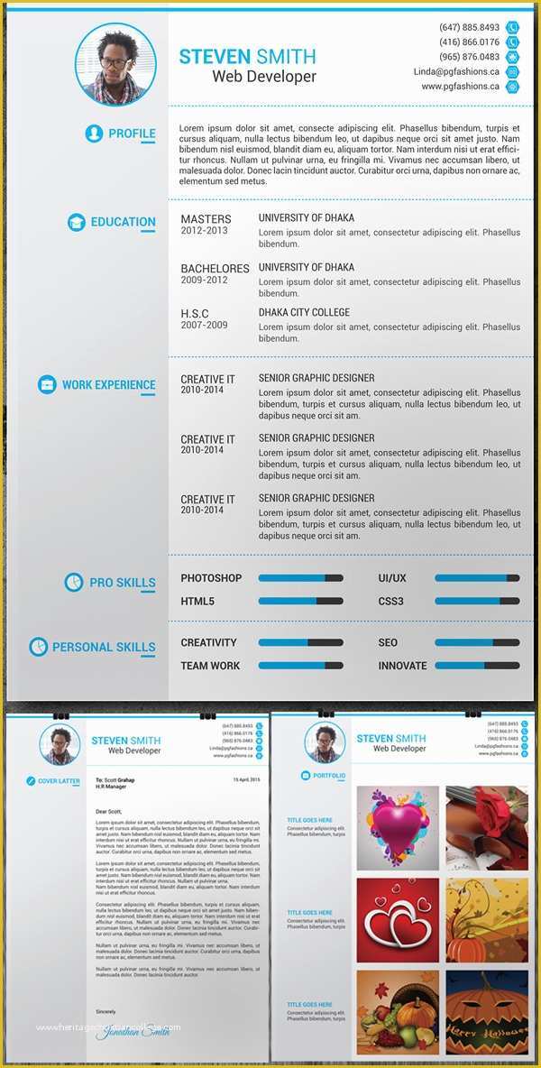 Portfolio Templates Psd Free Download Of 15 Free Elegant Modern Cv Resume Templates Psd