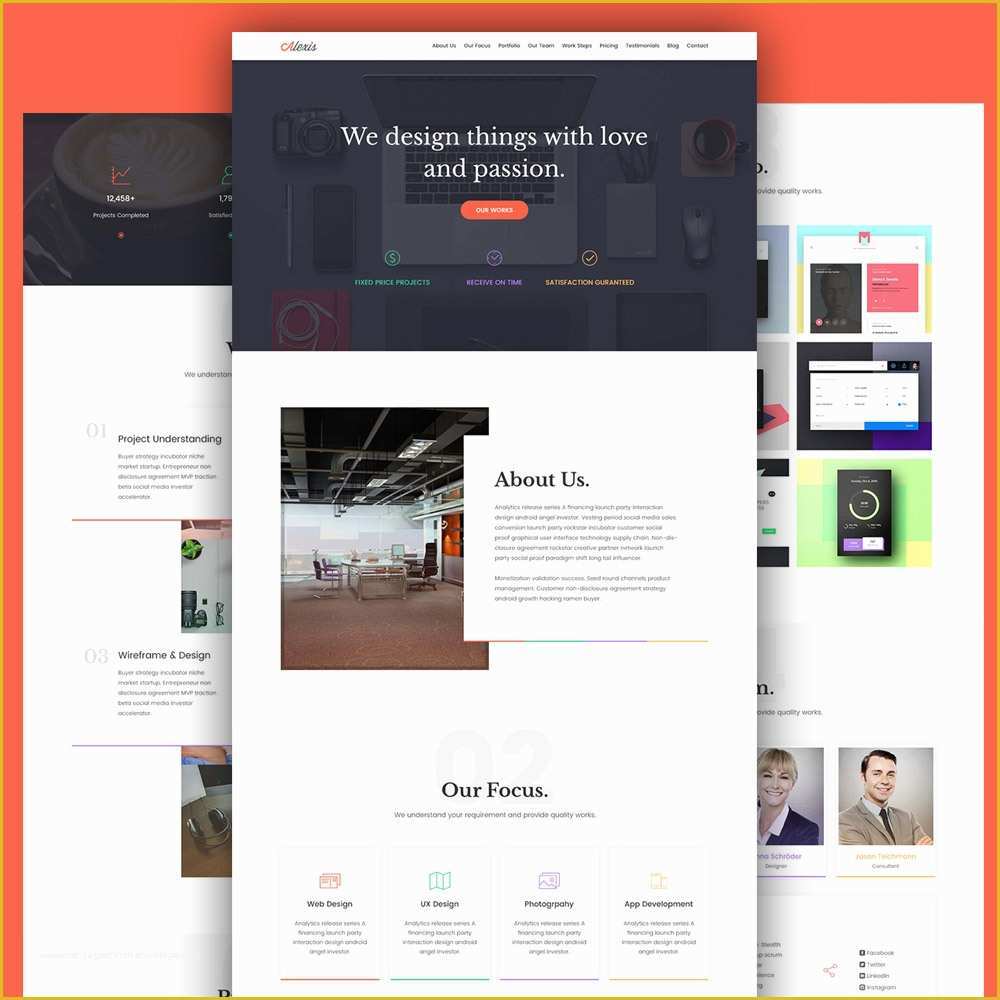 Portfolio Templates Psd Free Download Of Agency Portfolio Website Template Free Psd Download