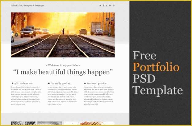 Portfolio Templates Psd Free Download Of Clean and Simple Portfolio Template Psd File