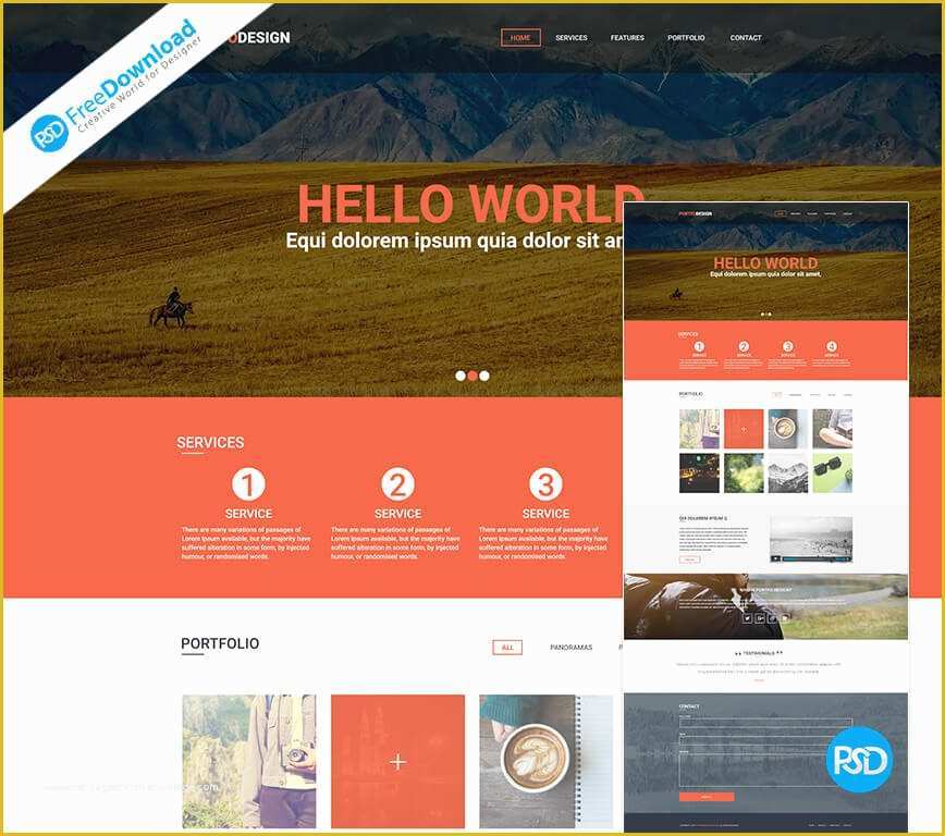 Portfolio Templates Psd Free Download Of Free Portfolio Business Template Psd Psd Free Download