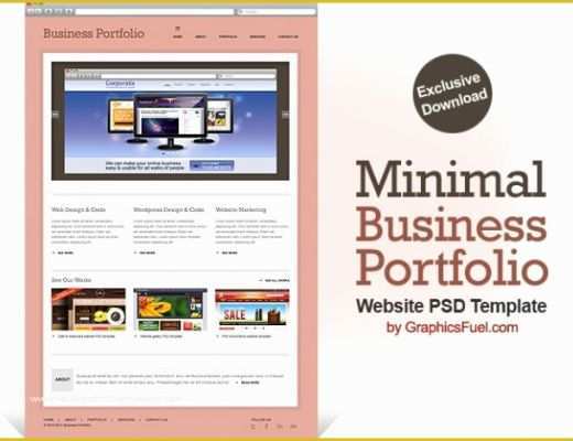 Portfolio Templates Psd Free Download Of Minimal Business Portfolio Website Psd Template Psd File