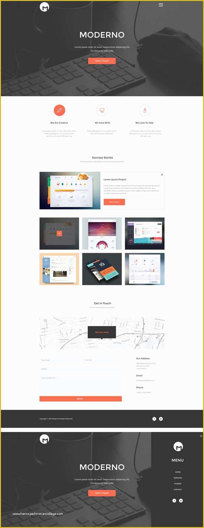 Portfolio Templates Psd Free Download Of Moderno Free Creative Psd Portfolio Template