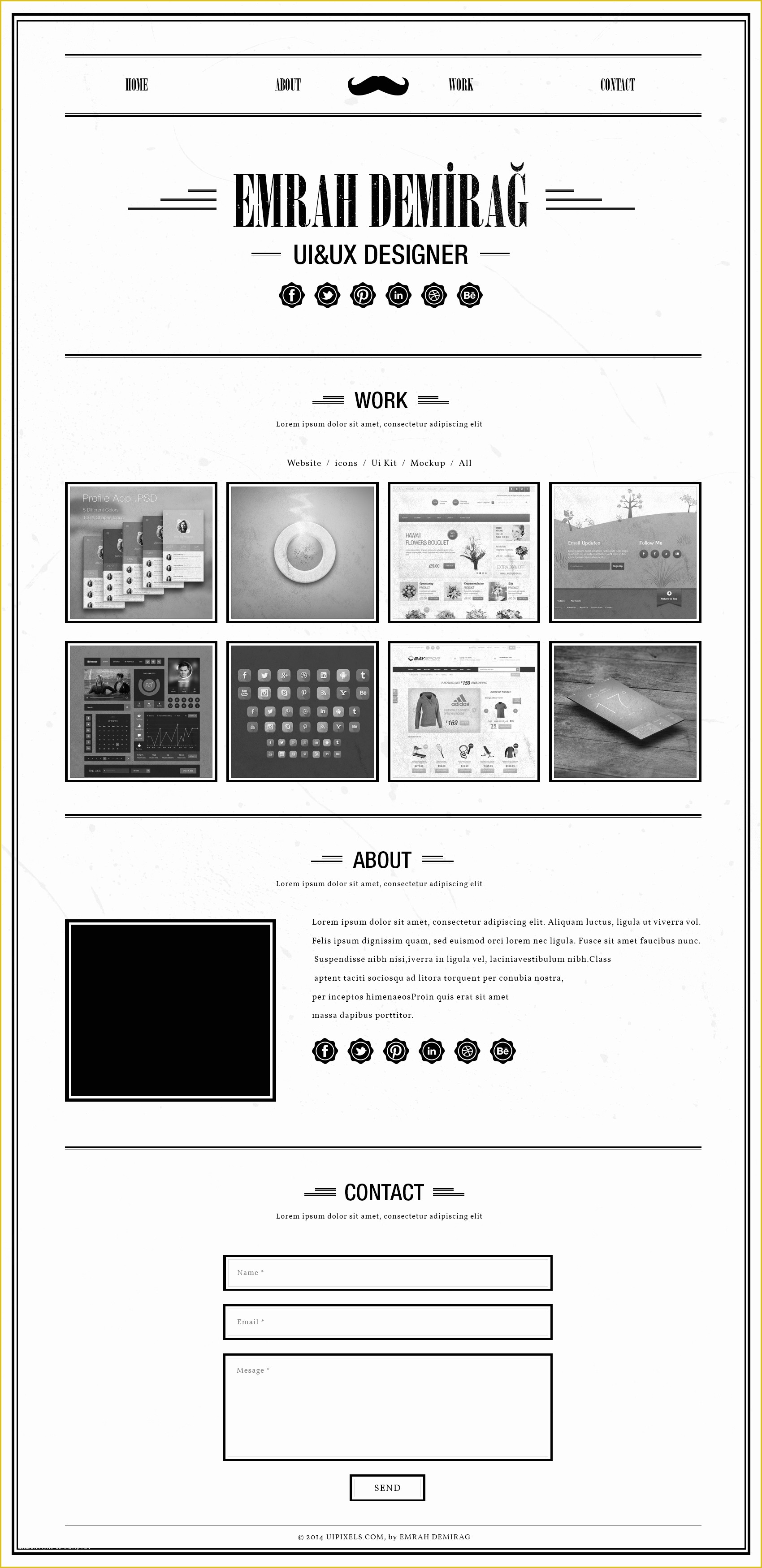 Portfolio Templates Psd Free Download Of Retro Single Page Portfolio Template Psd