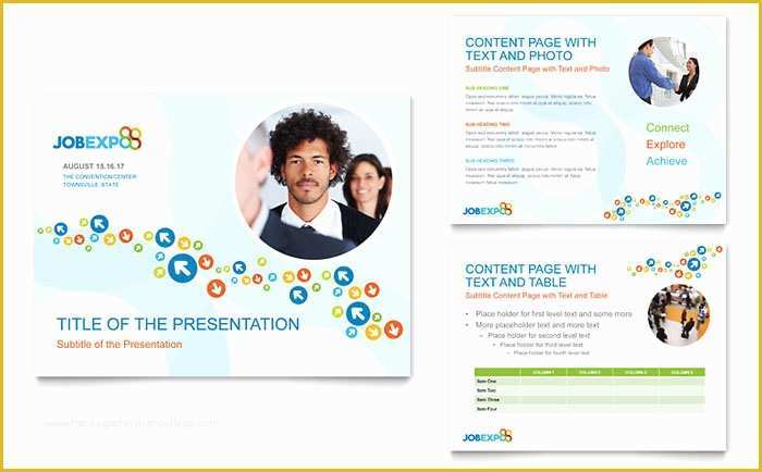 Powerpoint Flyer Templates Free Of Job Expo &amp; Career Fair Powerpoint Presentation Template Design