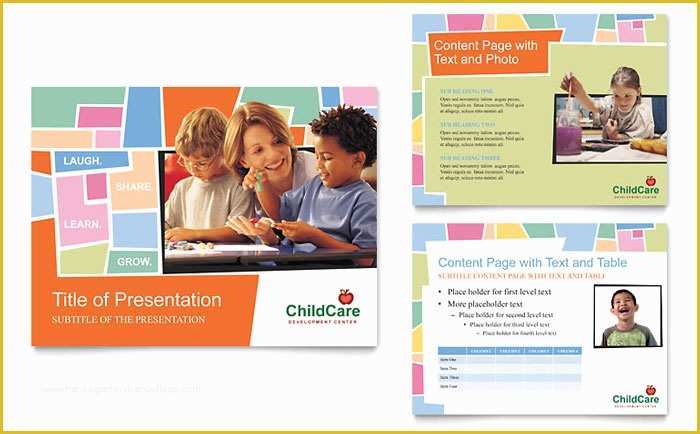 Powerpoint Flyer Templates Free Of Preschool Kids &amp; Day Care Powerpoint Presentation Template