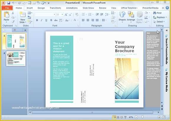 Powerpoint Flyer Templates Free Of Simple Brochure Templates for Powerpoint