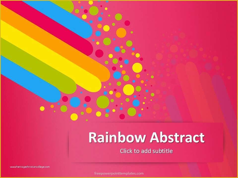 Powerpoint Presentation Templates Free Download Of Free Pink Rainbow Abstract Powerpoint Template
