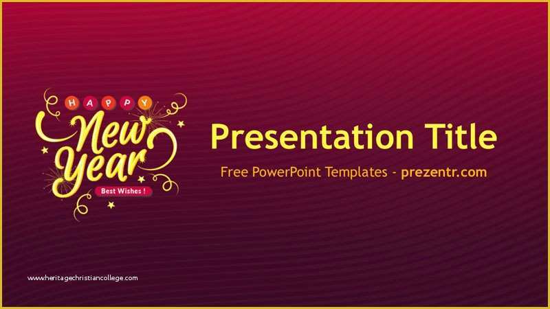 Powerpoint Templates Free Download 2018 Of New Year 2018 Powerpoint Template Free Download Happy