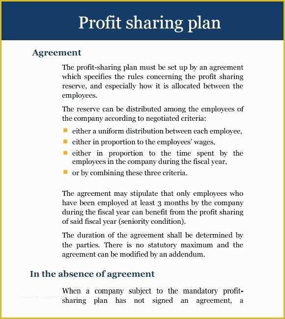 Profit Share Agreement Template Free Of Template Profit Agreement Template