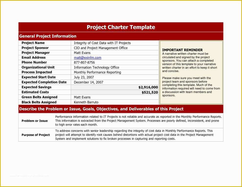 Project Charter Template Excel Free Of Accounting Spreadsheet Template or Project Charter