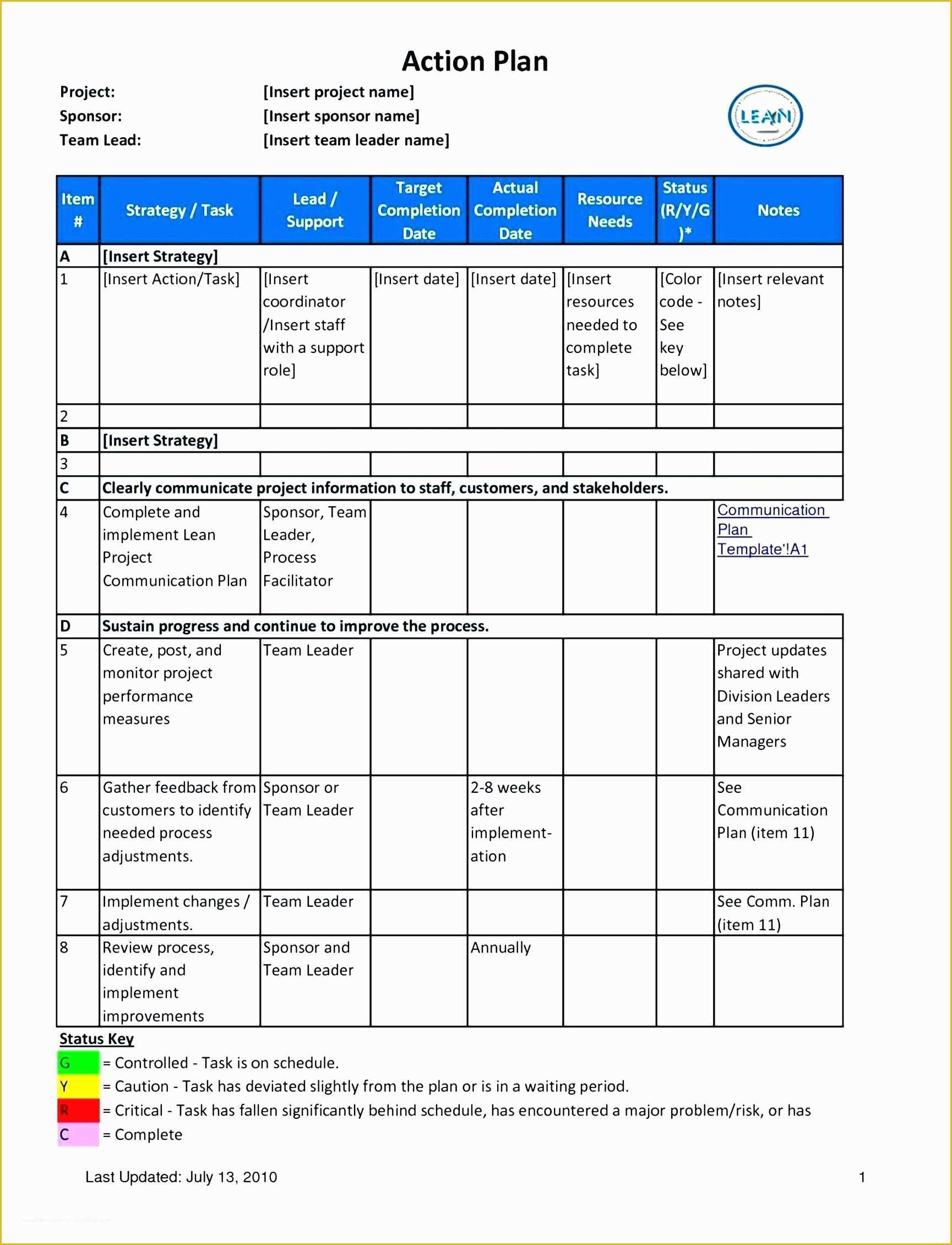 Project Charter Template Excel Free Of Dmaic Project Charter Template