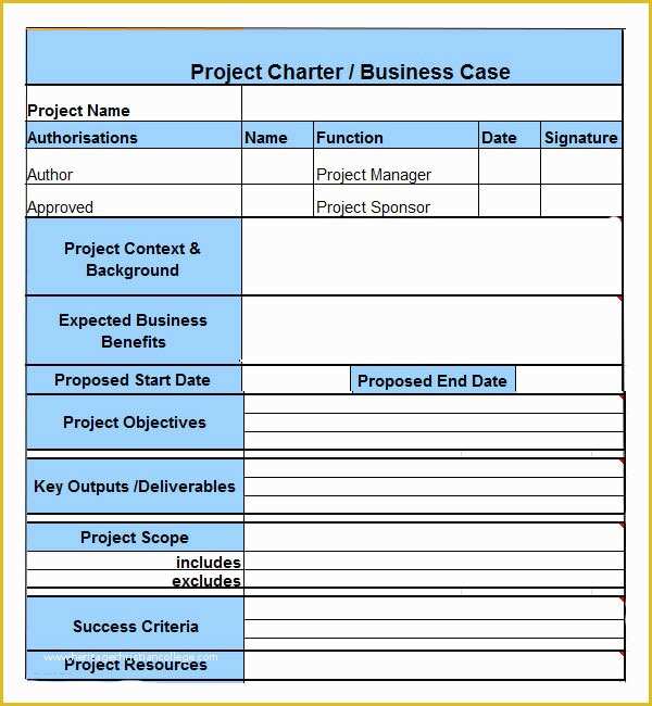 Project Charter Template Excel Free Of Nwachifelix
