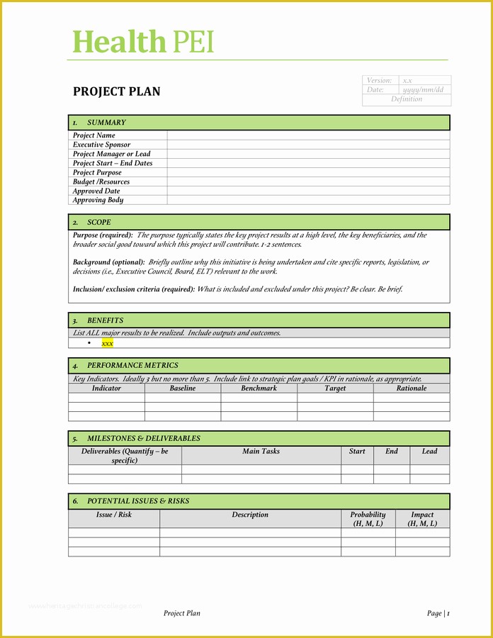 Project Charter Template Excel Free Of Project Charter Template Free Documents for Pdf