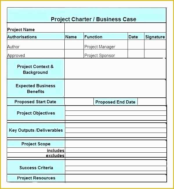 Project Charter Template Excel Free Of Template Project Charter – Danielmelofo