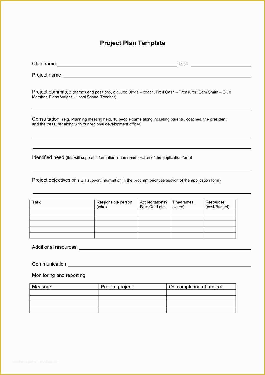 Project forms Free Templates Of 48 Professional Project Plan Templates [excel Word Pdf
