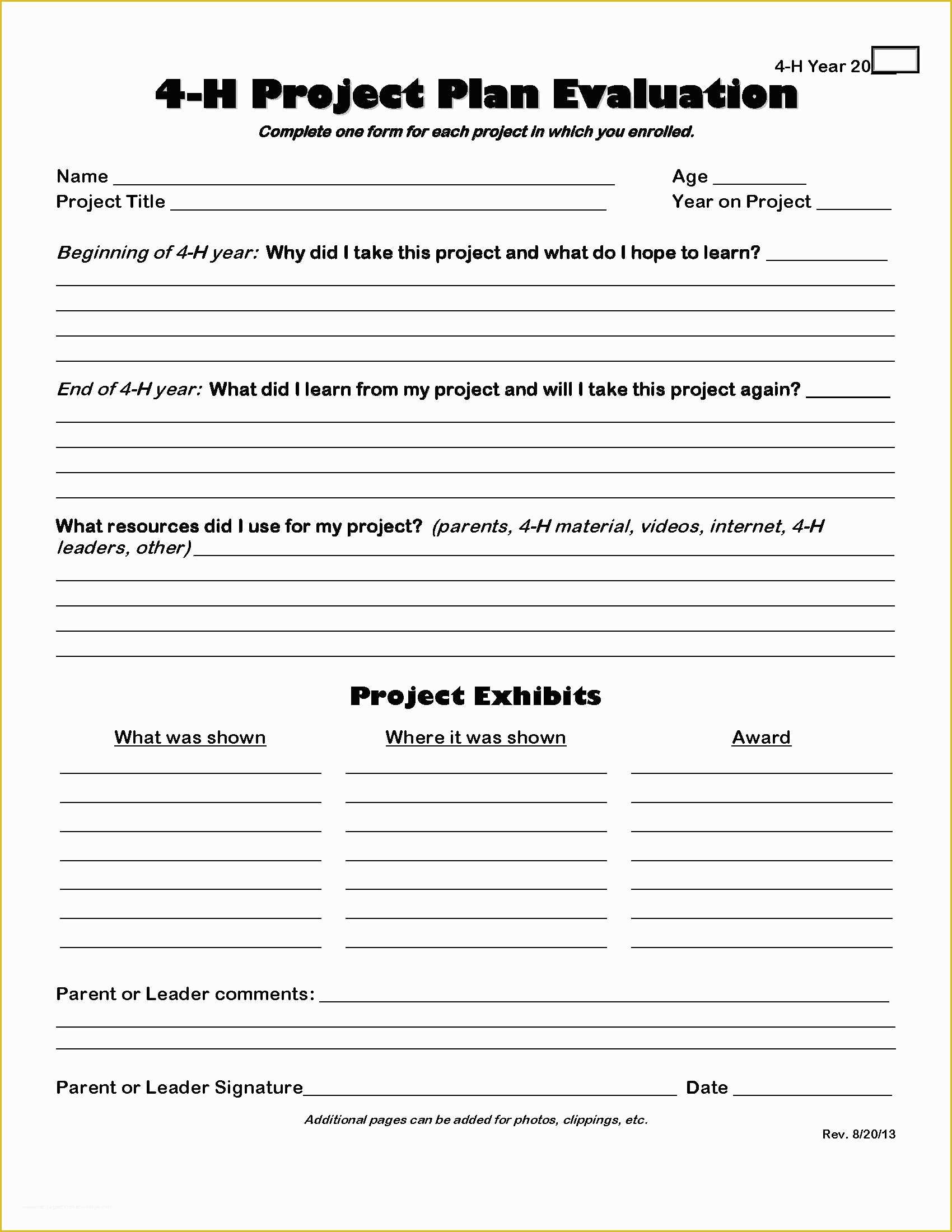 Project forms Free Templates Of Application format Page 2