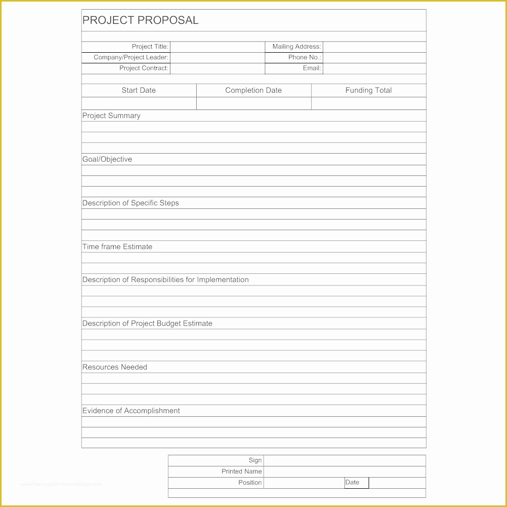 Project forms Free Templates Of Project Proposal form