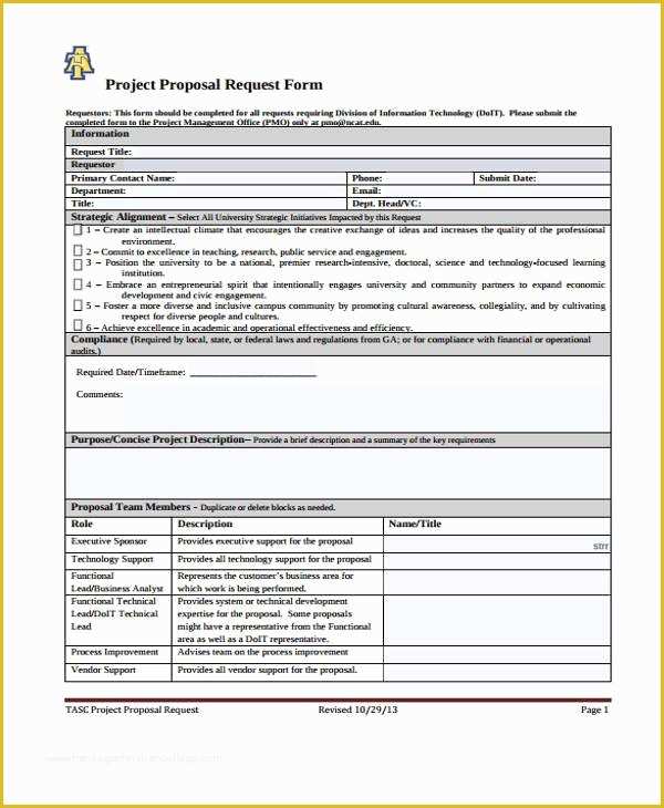 Project forms Free Templates Of Project Proposal form Template ...