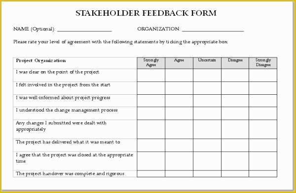 Project forms Free Templates Of Stakeholder Templates Google Search