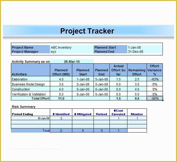 Project Management Spreadsheet Excel Template Free Of 13 Sample Project Management Templates