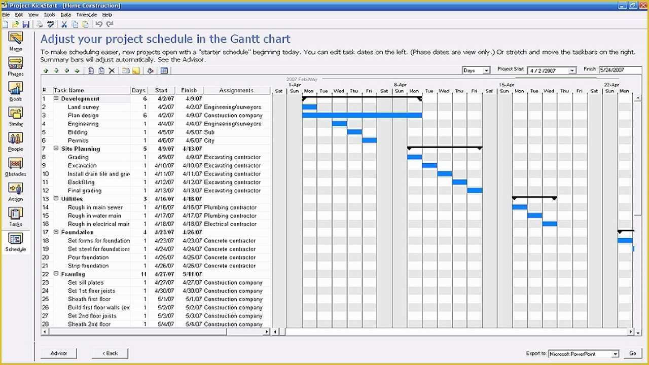 Project Management Spreadsheet Excel Template Free Of Construction Work Plan Construction Project Management