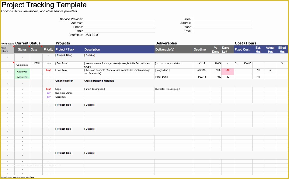 Project Tracker Excel Template Free Download Of Multiple Project Tracking Template Excel