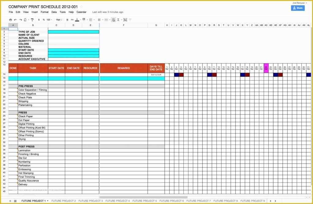 Project Tracker Excel Template Free Download Of Free Excel Project ...