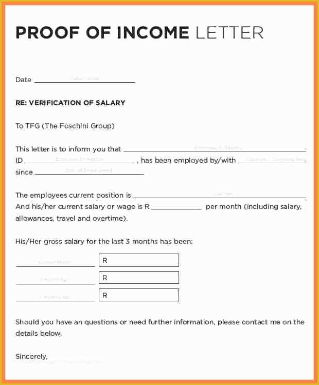 Proof Of Income Letter Template Free Of 11 Sample Salary Confirmation Letter From Employer