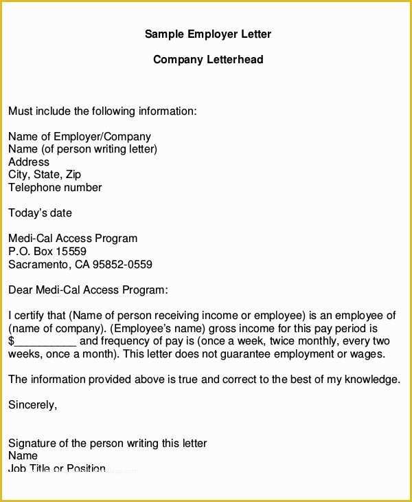 Proof Of Income Letter Template Free Of 16 Proof Of In E Letters Pdf Doc