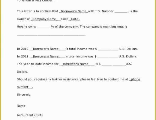 Proof Of Income Letter Template Free Of 16 Proof Of In E Letters Pdf Doc